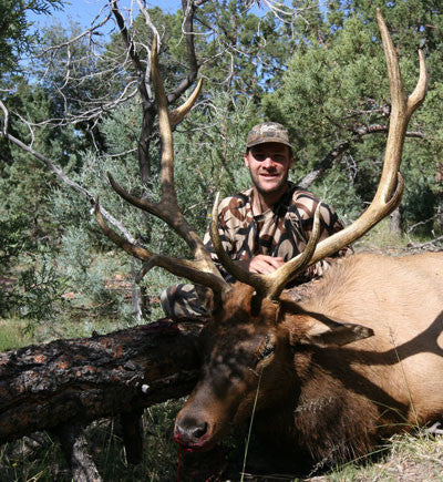 Tracy Breen with bull elk