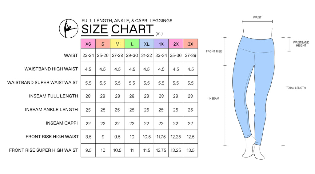 nike yoga pants size chart