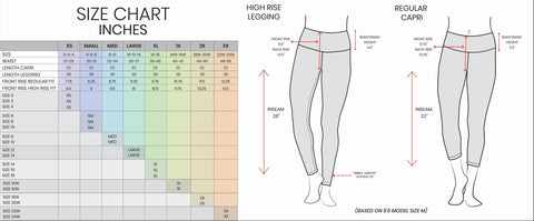 High Waisted Jeans Size Chart