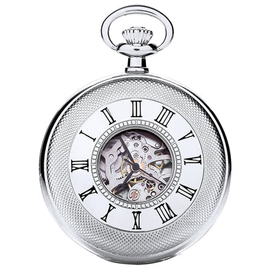 silver pocket watch clock