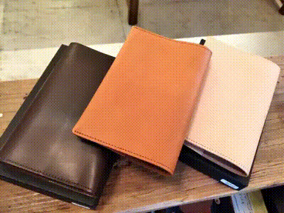 Leather book cover M+ m-piu