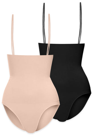 best shapewear for apple body shape in nude neutral colours stay up shaper has detachable and adjustable straps does not roll down in a comfortable brief leg finish save on your purchase with this value pack of two