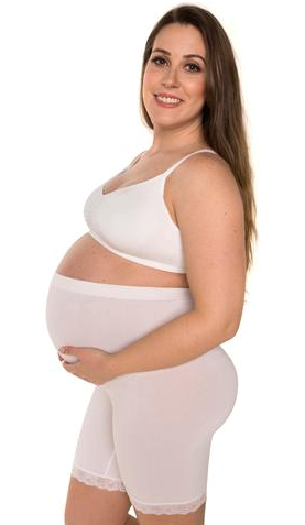 White Pregnancy Anti-Chafing Shorts 