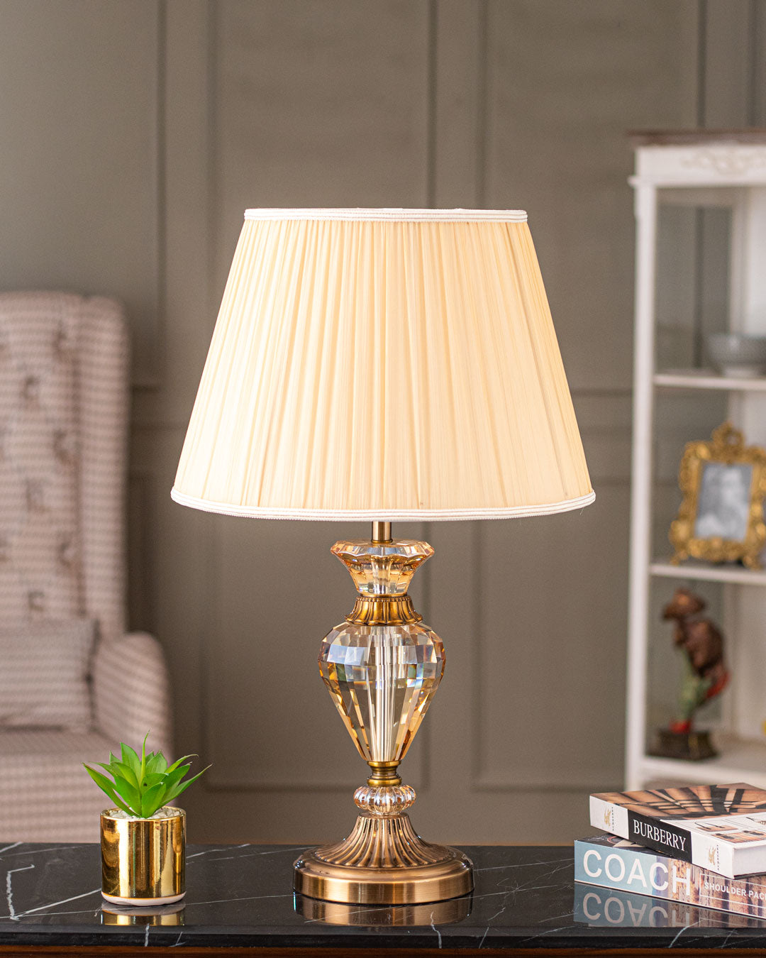 crystal style table lamp