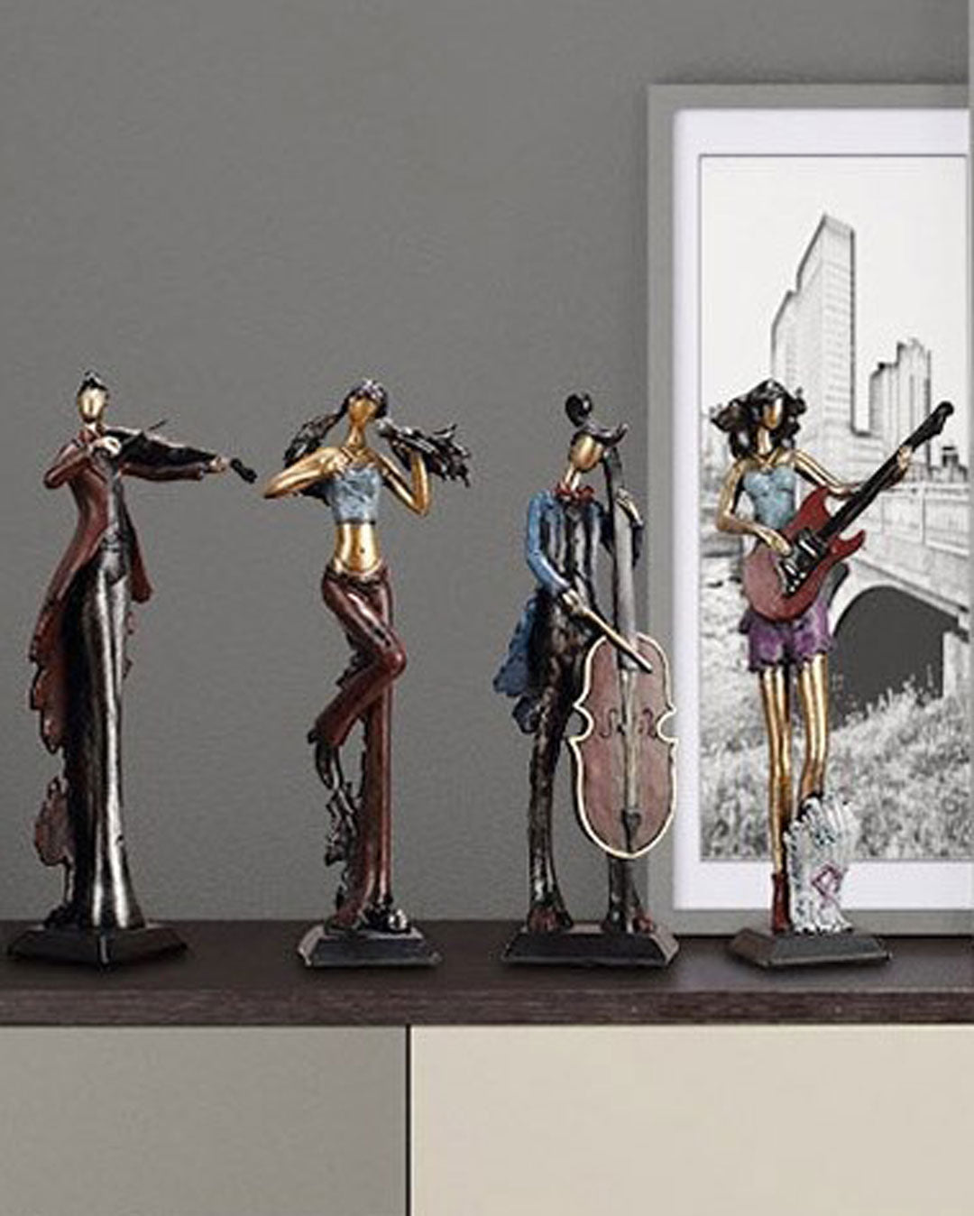 Abstract Singing Lady Figurine