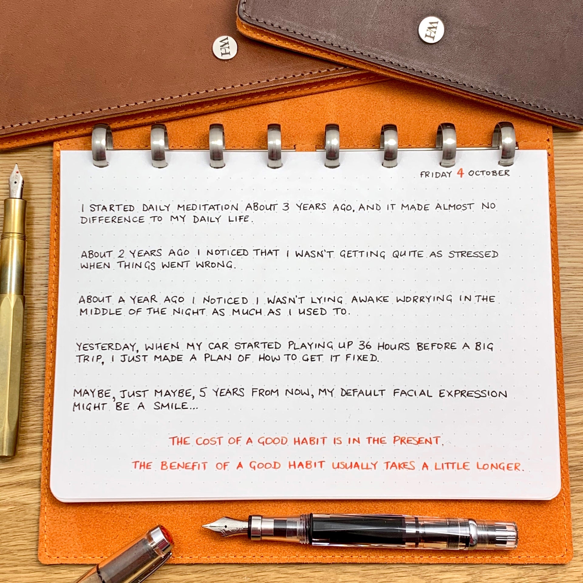 Cost vs Benefit of Good Habits...