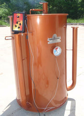 IQ110 Automatic Barbecue Controller on a Gateway Drum Smoker