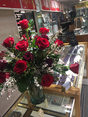 Roses on Rubini Jewelers Countertop