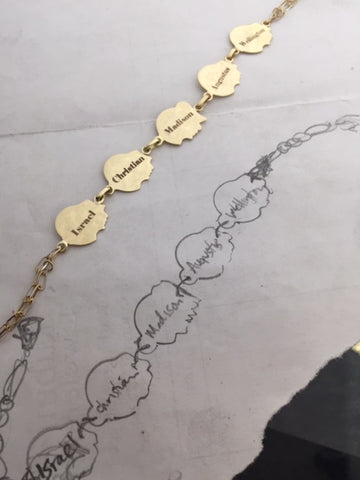 Babies Link Gold Bracelet by Rubini Jewelers