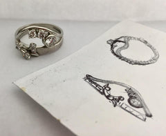 Vintage Ring Drawing & Final Photo