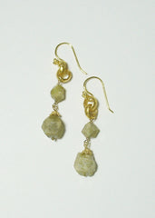 Oregon Green Garnet & Vermeil Earrings