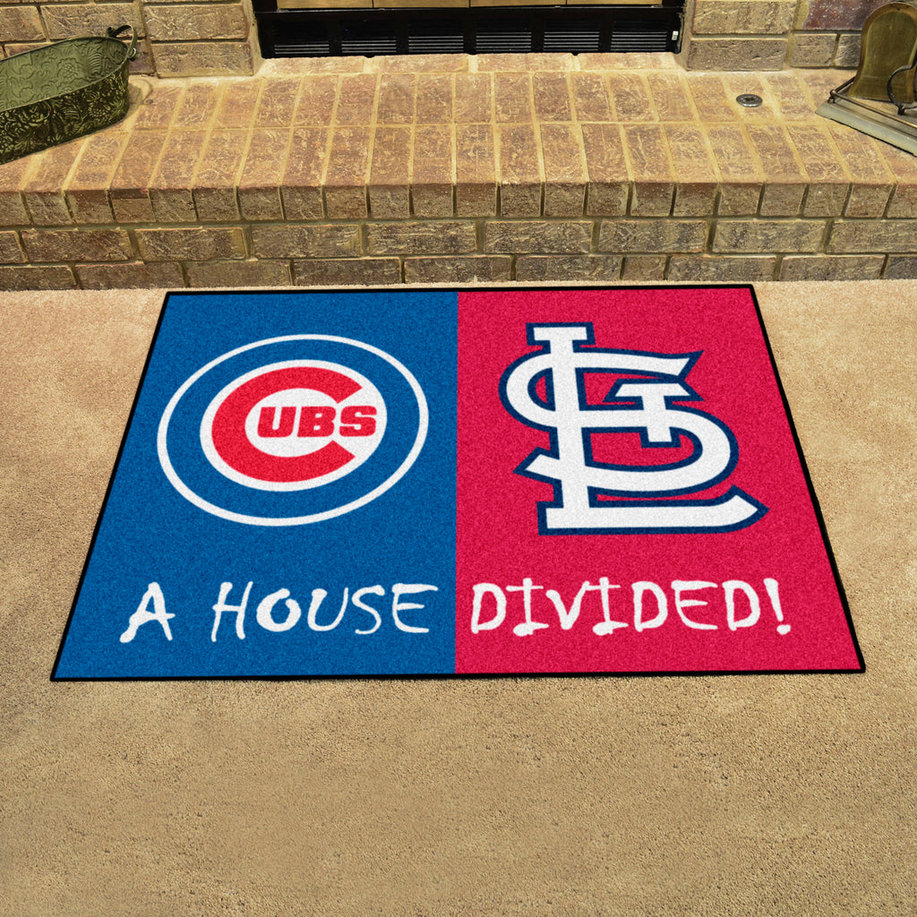 Buy MLB Rivalry Rug Chicago Cubs / St. Louis Cardinals House Divided Mat – Bed, Bath, And ~ MY Team