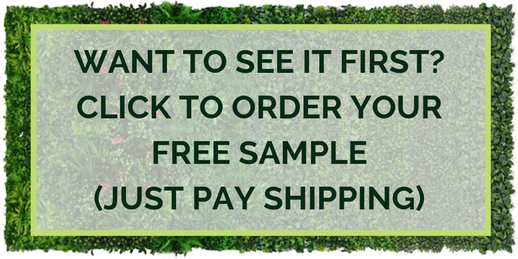 Click to order free sample of green tropics artificial vertical garden