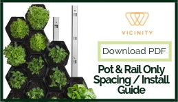 Vicinity Greenwall Pot and Rail Spacing Install Guide - Vertical Gardens Direct