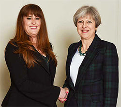 Kelly Tolhurst and Theresa May