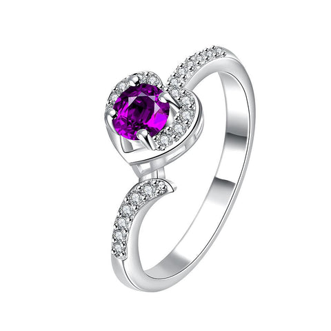 Petite Mock Purple Citrine Jewels Modern Ring - rubiquejewelry.com