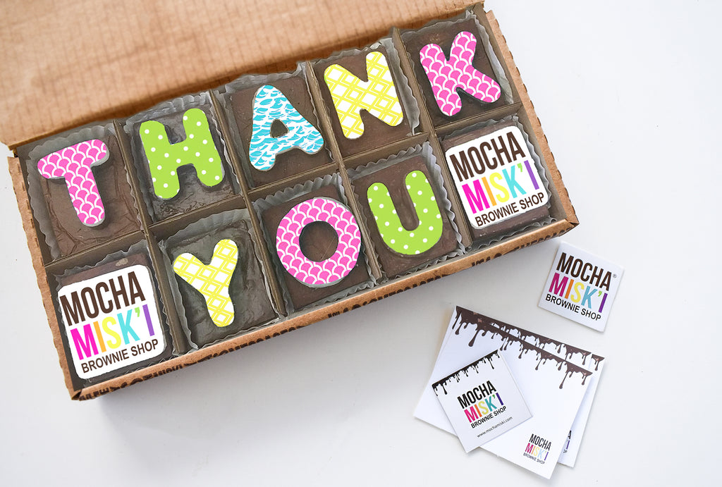 Thank You Brownie Message with Logo