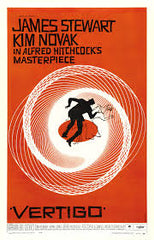 Saul Bass poster for Hitchcock's film "Vertigo"