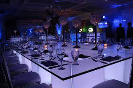 LED Cube 8 seater Dining Banquet Table