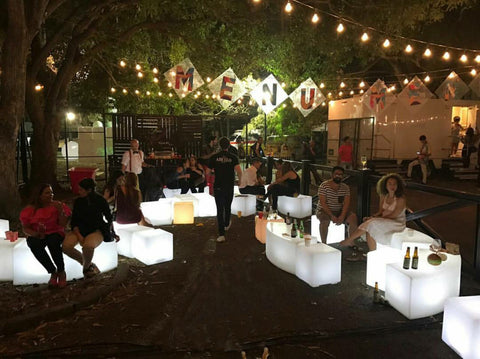 Cordless LED Glow Patio Furniture for Bar Restaurant ambient lighting