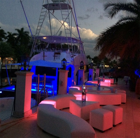 LED Accent Cubes for ambient lighting effect in restaurant bar patios decks and terraces