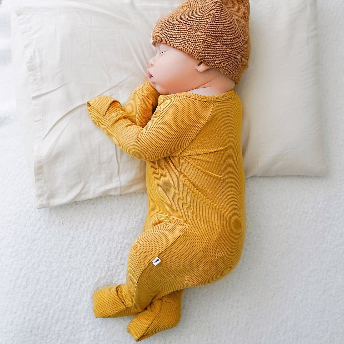 Mustard Small Ribbed Zip Romper
