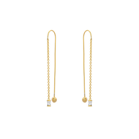 CRADLE DIAMOND DROP EARRING