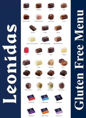 Leonidas Belgian Chocolates - Gluten Free Menu - Leonidas
