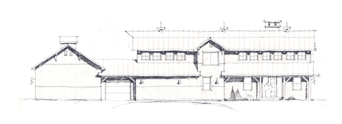 architectural drawing, bks design, great room barn design, bozeman montana, montana living, montana's finest homes