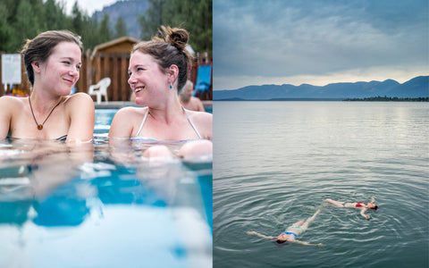 girls soaking hot springs flathead lake