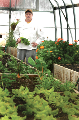 A greenhouse helps feed guests and staff at B Bar Ranch, even in winter, when it's heated by wood. David Reese photo