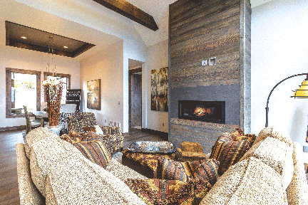 Ridgeline Luxury Cabin fireplace