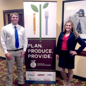 Kyle Mitchell, a senior from Malta majoring in animal science in MSU’s College of Agriculture, and Gwynn Simeniuk, an MSU alumna from Glasgow who earned dual degrees in agricultural education and animal science this spring, participated in the 2017 New Century Farmer conference held in Johnston, Iowa in July.