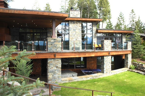 randy watkins construction, contemporary modern home on whitefish lake, montana living, montana designers, montana rockworks, montana contractors