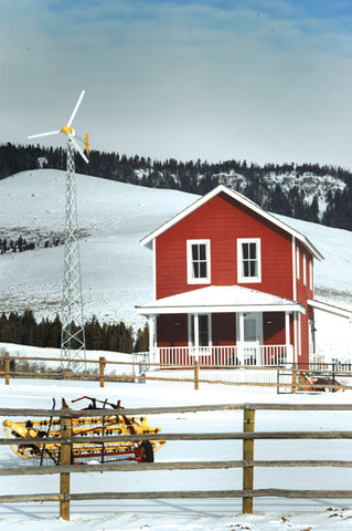 A small windmill helps provide power at  the B Bar Ranch. David Reese photo