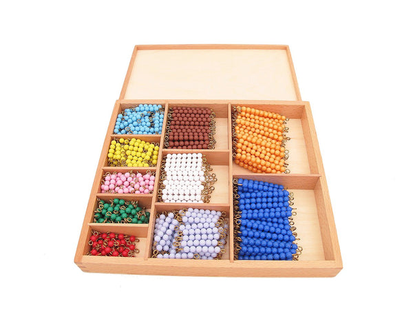 montessori-material-bead-decanomial-multiplication-bead-bar-layout-pink-montessori