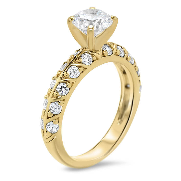 Unique Diamond Engagement Ring Setting - Branch - Moissanite Rings