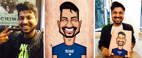 Personalized caricature,Caricature Artist India, Prasad Bhat, Graphicurry, Vector Art, Personalized Caricature, Classic Mugshot by Prasad Bhat