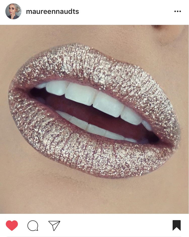 glitter gold lipstick