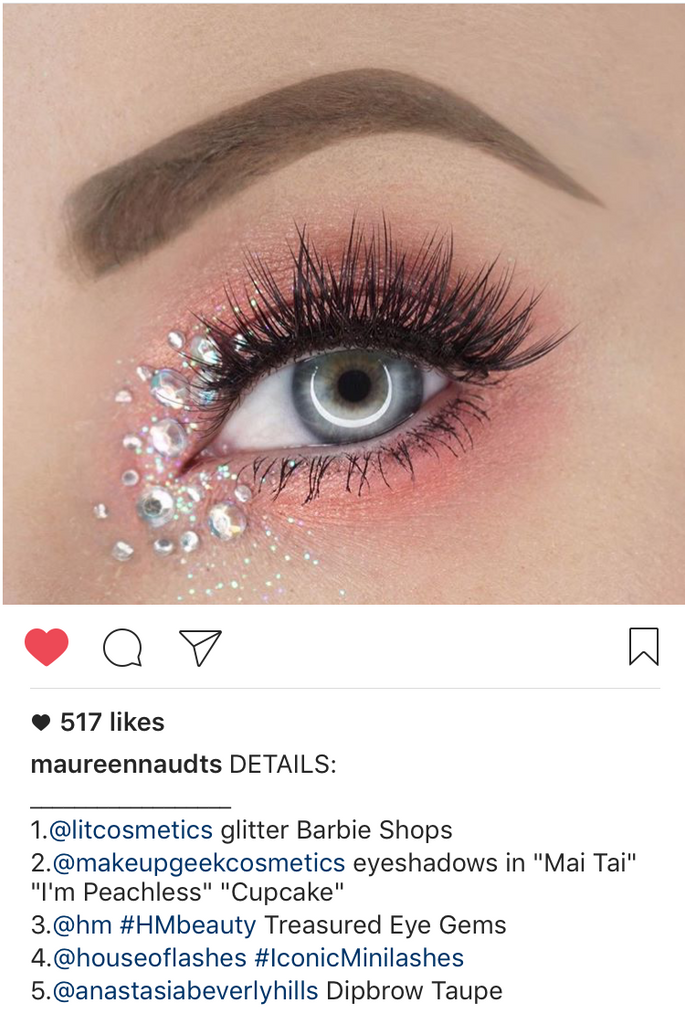 festive glitter eye makeup