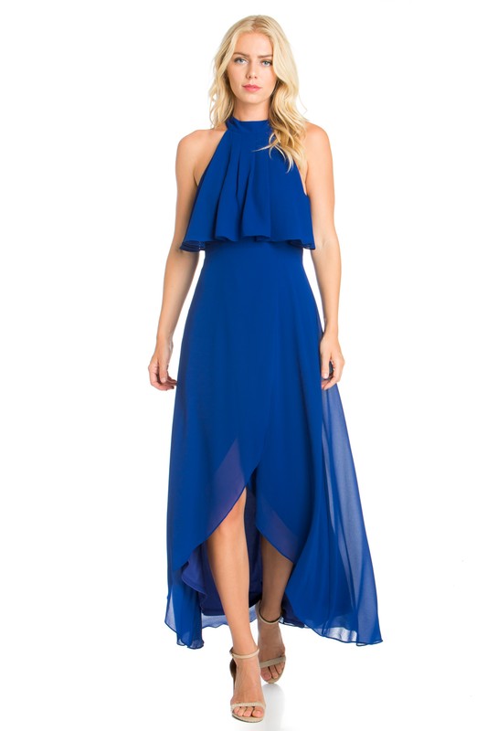 blue maxi gown summer dress