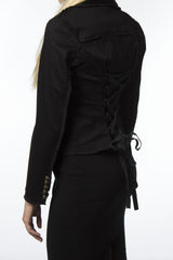 black corset jacket