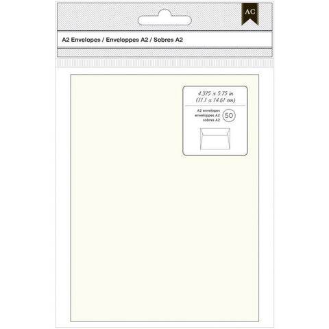 American Crafts A2 Envelopes Ivory 50pk