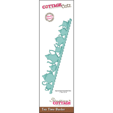 CottageCutz Border Die Tea Time Made Easy 1inx7in