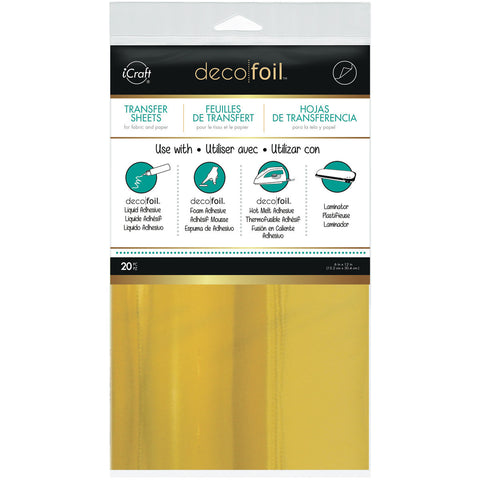 Deco Foil Transfer Sheet Gold 6inx12in