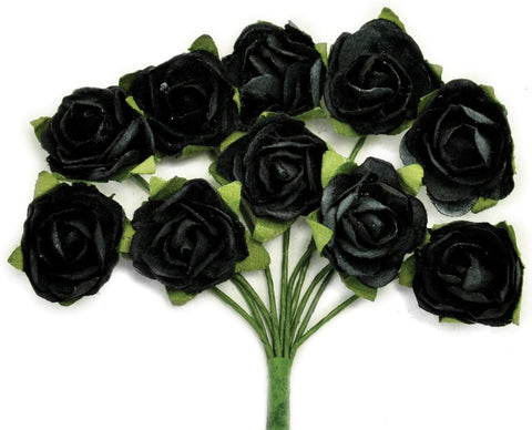 Mini Paper Blooms Black