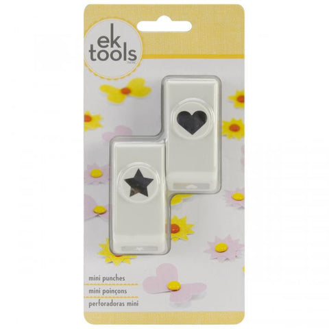 Mini Paper Punches Set Heart and Star