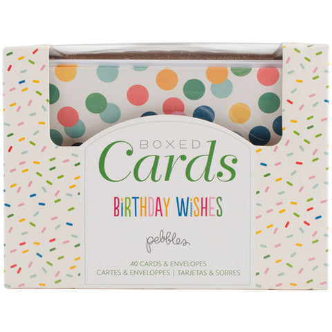 Pebbles A2 Cards and Envelopes Birthday Wishes 4.25X5.5