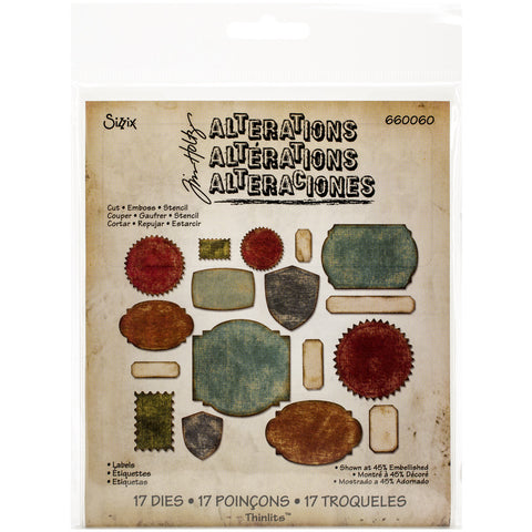 Sizzix Thinlits Dies By Tim Holtz Labels