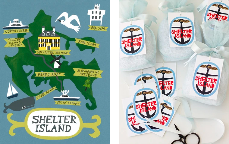Shelter Island map 2016 & Custom Shelter Island tags
